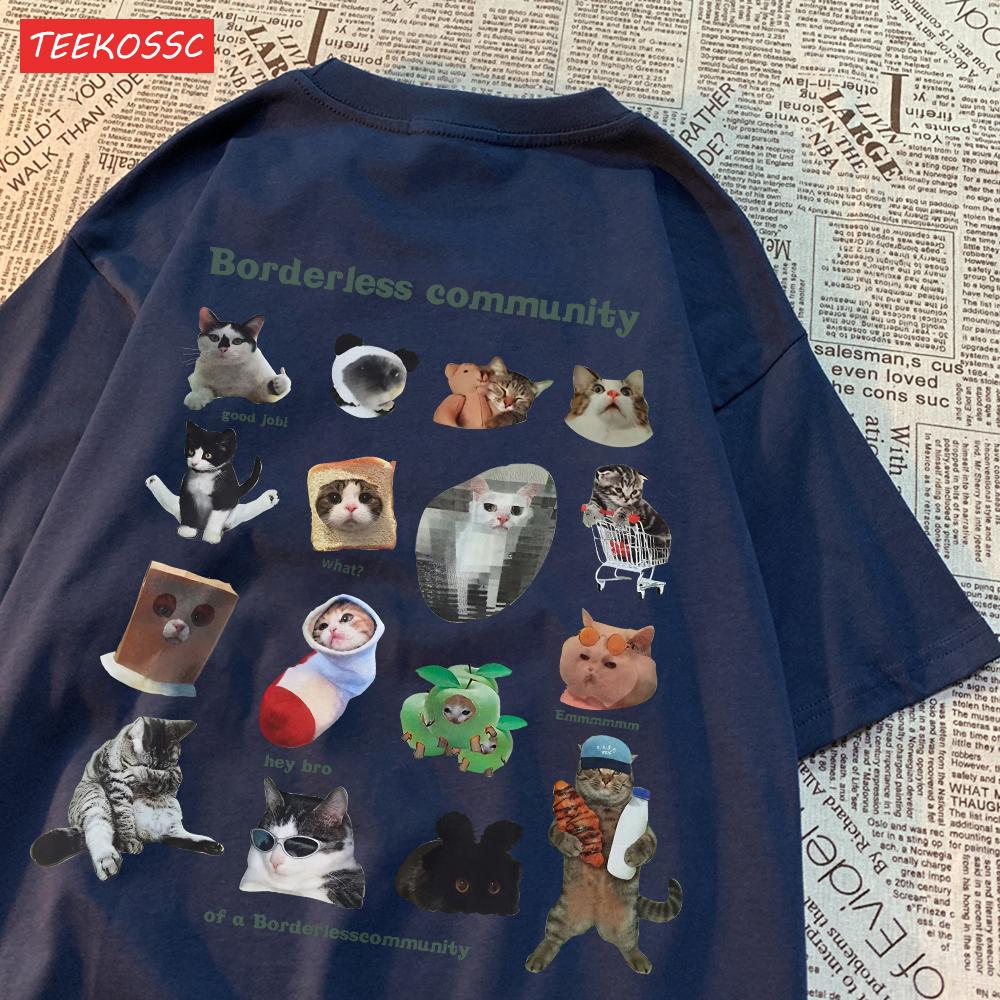 

Summer Cotton Women TShirts Cute Cats Picture Prints Short Sleeve ONeck Soft Breathable Tops Casual Oversize Female Clothes 4XL