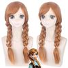 Eileen Frozen Anna Adult Cosplay Wig, Heat-Resistant, Perfect for Halloween, Christmas, Costumes, Cultural Festivals, Festivals, and School Festivals