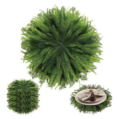 Faux Cedar Placemat Dense Branches Reusable Heat-resistant Holiday Thanksgiving Christmas Party Table