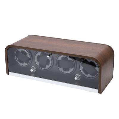 Watch Winder for 4 Mechanical Watches 5 Modes Quiet Automatic Watch Winder Display Storage Box with LED Light for Home