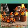 Light Halloween Emitting Hug Pumpkin Lamp Elves Resin Craft Tabletop Decoration