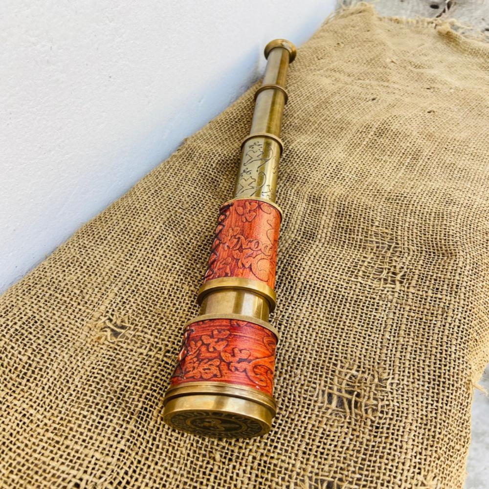 

Старинный латунный телескоп Dollond London 1915 | Martine | Антиквариат | Полностью функциональный | 20 дюймов как