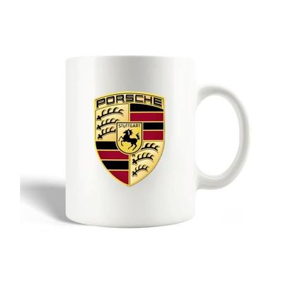 Kubek Ceramiczny - Porsche - Samochód - 30cl - Biały - Można myć w zmywarce