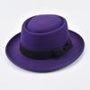 Cappello Jazz in Feltro a Tesa Arrotolata Vintage per Uomo Donna Cappello Pork Pie a Tesa Corta Cappello Trilby Fedora da Gentleman