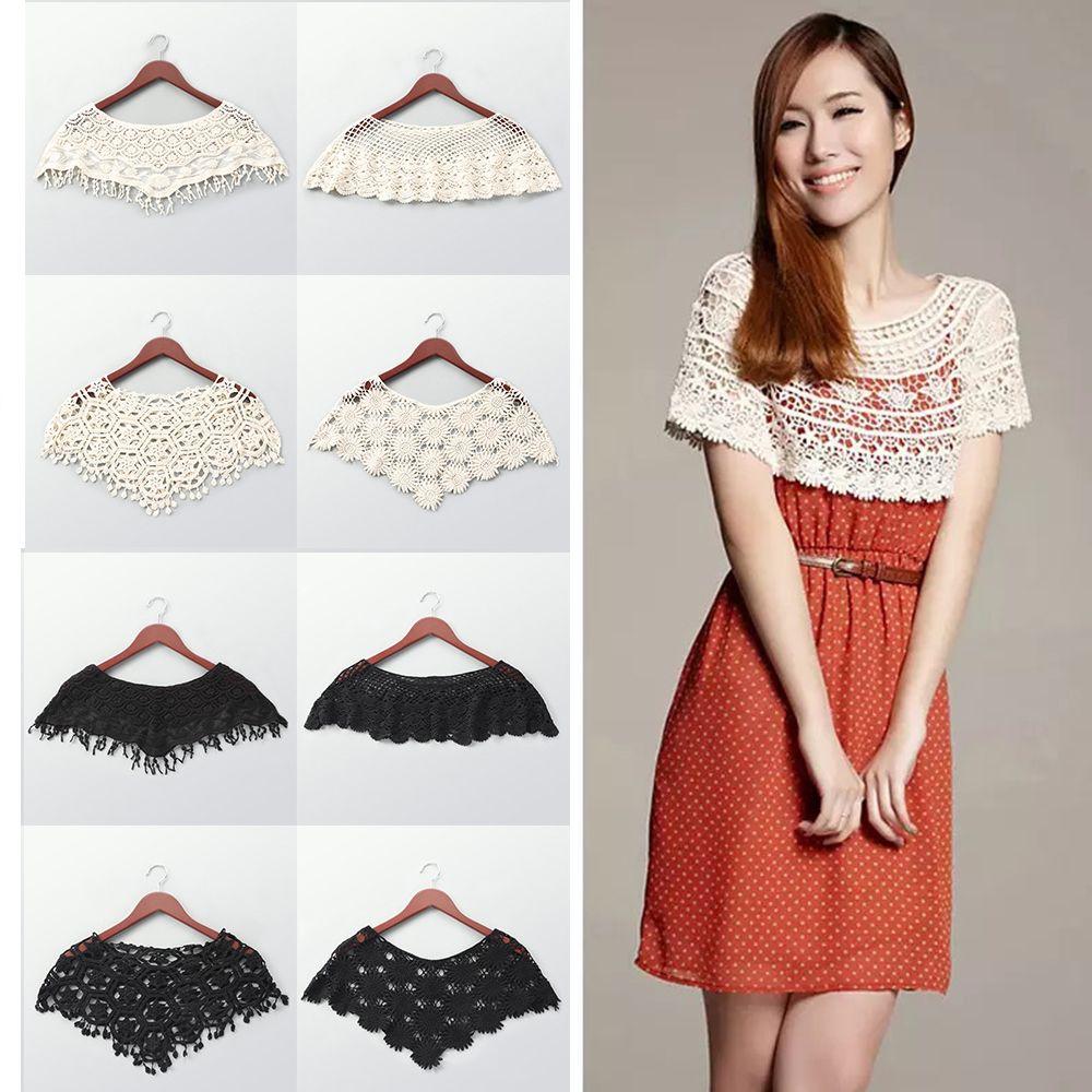 

Аксессуары с выдолбленной кисточкой, винтажный кружевной жилет с искусственным воротником, шаль, пончо, вязаная накидка крючком