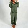 Women's Fashion Fleece-Lined Thickened Fleece Hooded Pyjamas With Zip-Up Onesie