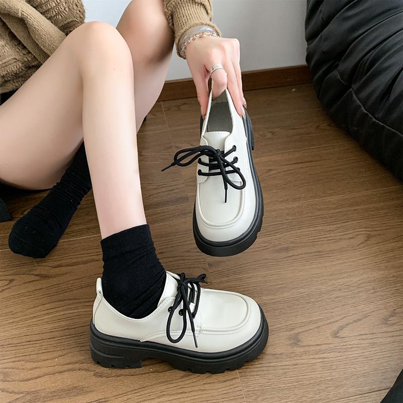 Fashion 2025 High Quality Women Shoes Brand Women's Pumps Hot Sale Loafers Fashion Round Lace-up Low Heel Pumps Trend Office Lady Shoes