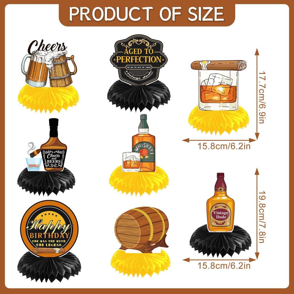 9pcs Beer Party Decor Banquet Cheers Table Centerpieces Decorations Birthday Party Wedding Anniversary Party Decoration
