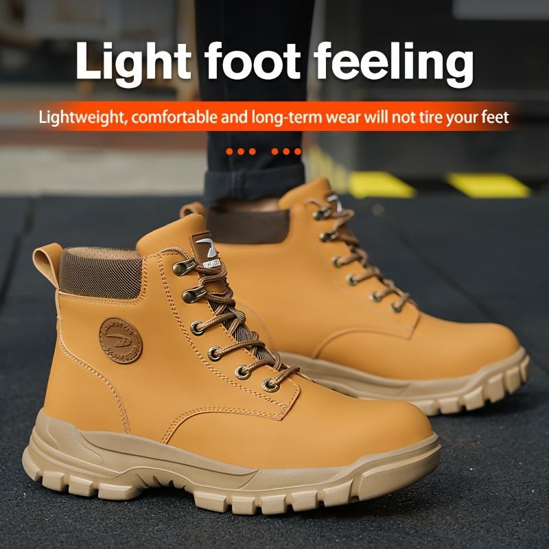 Labor Insurance Shoes Men's High-Top Anti-Smash and Anti-Puncture Safety Shoes Wear-Resistant Non-Slip Construction Work Shoes