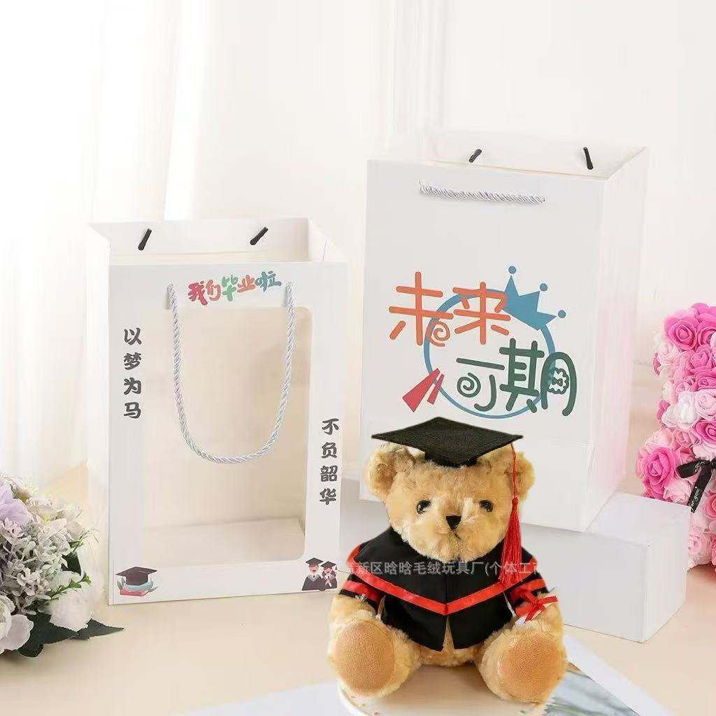 Doctor Hat Bear Doll Commemorative Graduation Bear Plush Toy Doll Logo Graduation Souvenir For Students