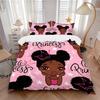 Princess Crown Pink Background Print 3Pcs Bedding Setduvet Cover With 2 Bedropillowcase Home Birthday Gift