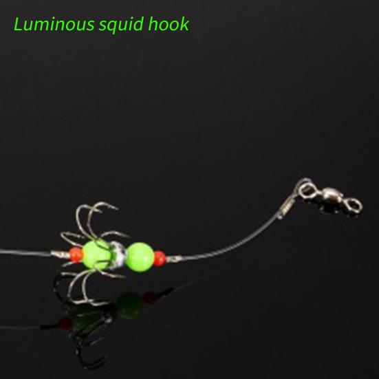 Reusable Squid Hook Luminous Effect Lightweight Fishing Accessories Fishing Octopus Hook for Fishing