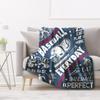 130x150cm Sports-themed Suede Casual Flannel Home Thermal Blanket Campground Travel Printed Blanket Office Lunch Break Blanket
