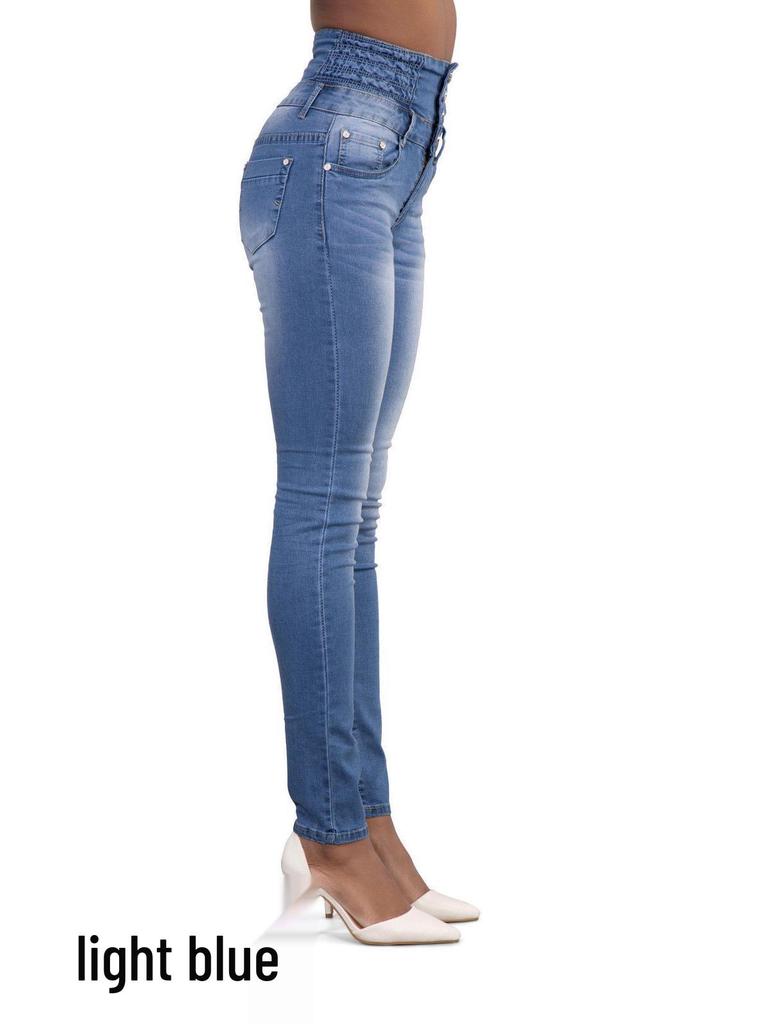 Jeans Ajustados de Cintura Alta para Mujer Estilo Europeo y Americano, Pantalones Largos, Alta Elasticidad, Cómodos, Moda 2022.