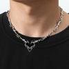 Fashion Gothic Thorn Heart Charm Choker Necklace for Women Men Hip-hop Punk Metal Chain Neckwear Fashion Party Jewelry