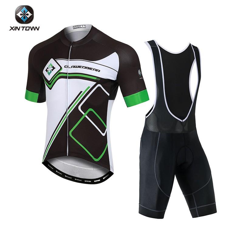XINTOWN Cycling Short Sleeve Jersey Bib Shorts Set Bike Wear Men