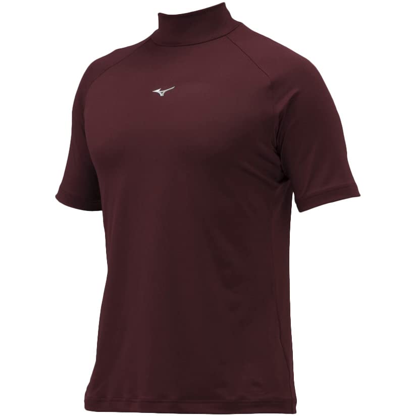 

Mizuno Modern High Neck Short Sleeve Burgundy Shirt, 12JAAP31,