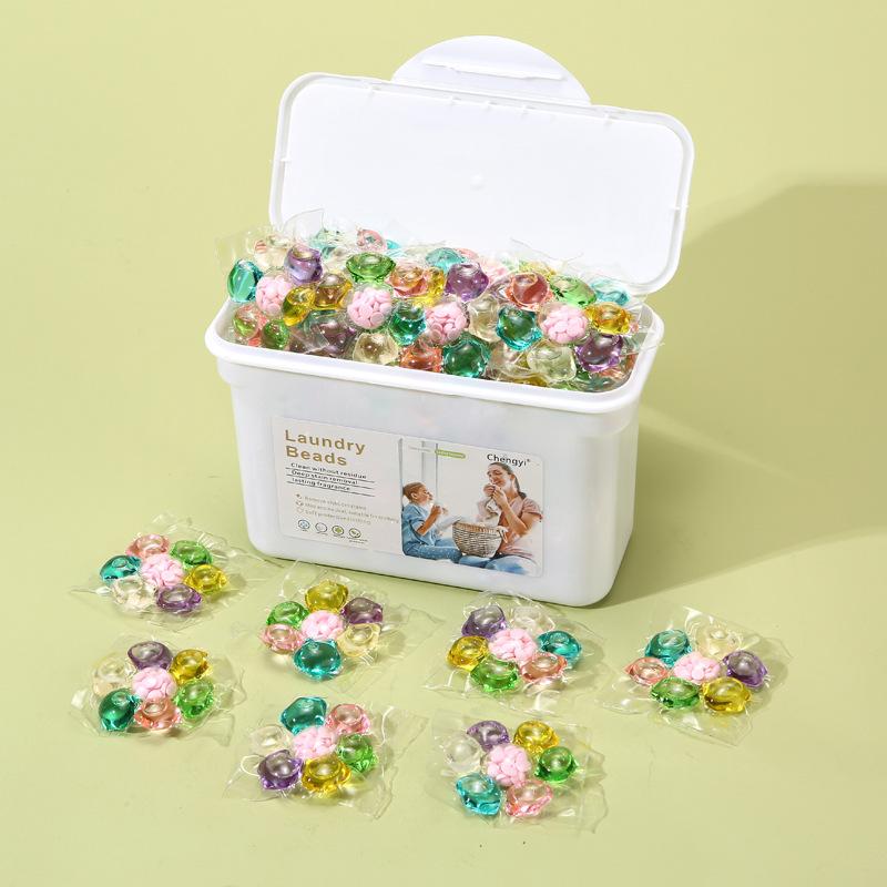 30/50pcs Laundry Beads Long-lasting Concentrated Aroma Water-soluble Softener for Home Family Dormitory Clothes Cleaning Washing