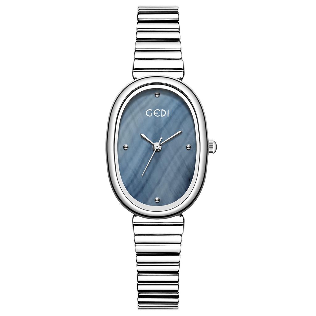 Watch Women'S Oval Steel Belt Fashion Exquisite Premium Commuter Versatile Simple Temperament Women'S Quartz Watch