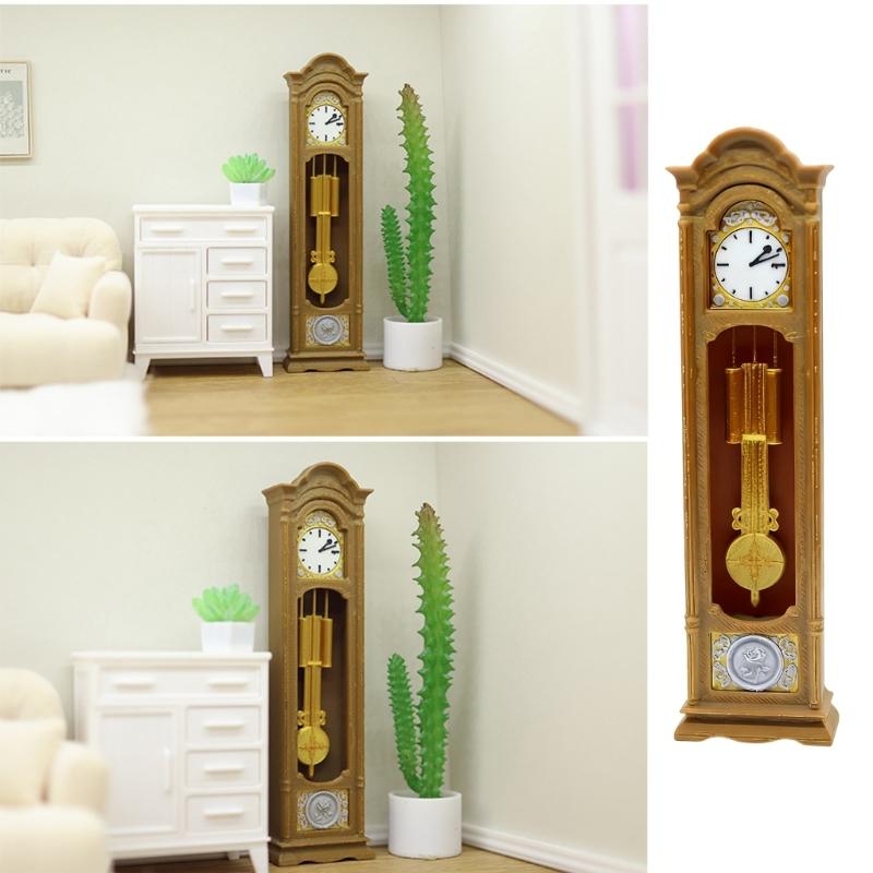 User Friendly Miniature Clock for Dollhouses Decors Perfect Gift for Collectors and Hobbyists In Precise 1:12 Scale Model