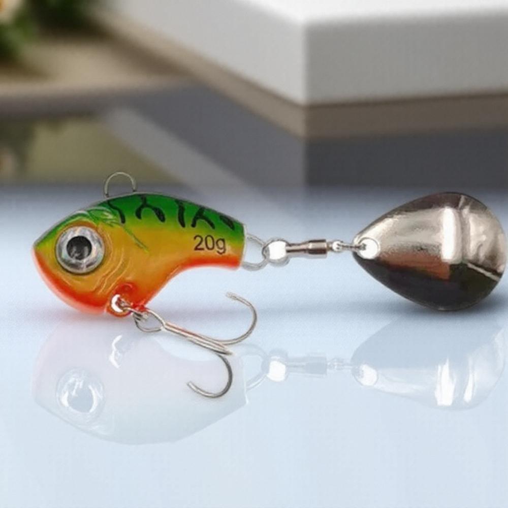 20g Metal Mini VIB Fishing Lure with Spoon Crankbait Vibration Spinner Tackle Pin Fish Hooks Sinking Bait