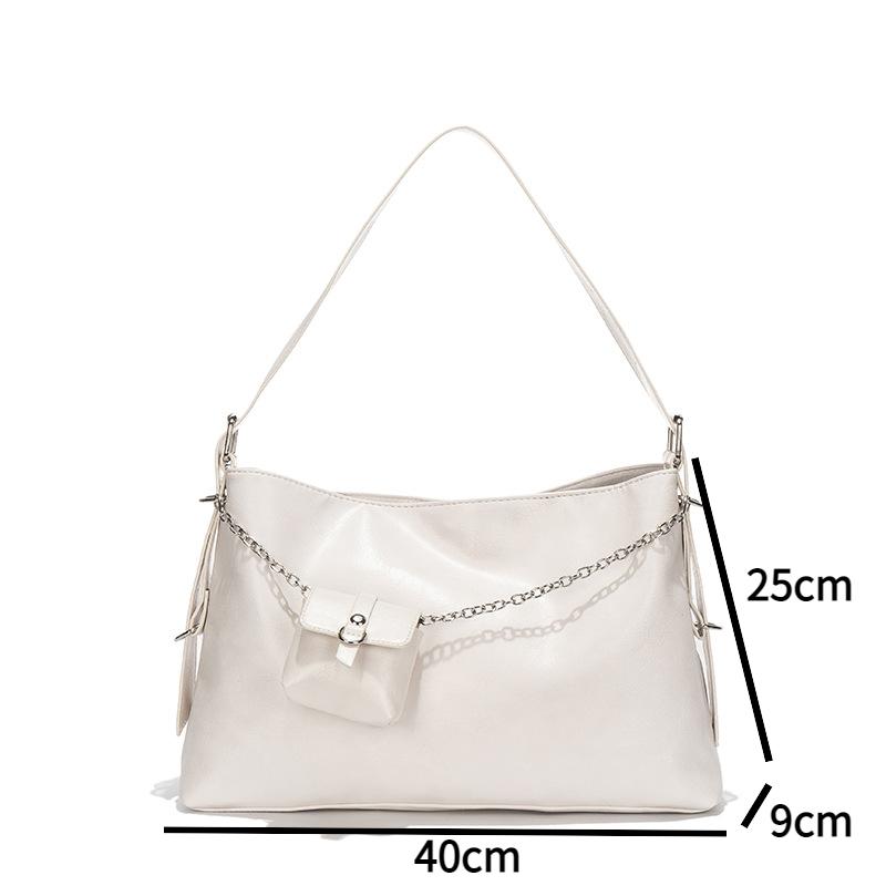 Modische Schultertaschen aus weichem PU-Leder mit Geldbörse, lässige Unterarmtaschen mit großem Fassungsvermögen, tragbare Damen-Tragetaschen, Pendler-Handtaschen