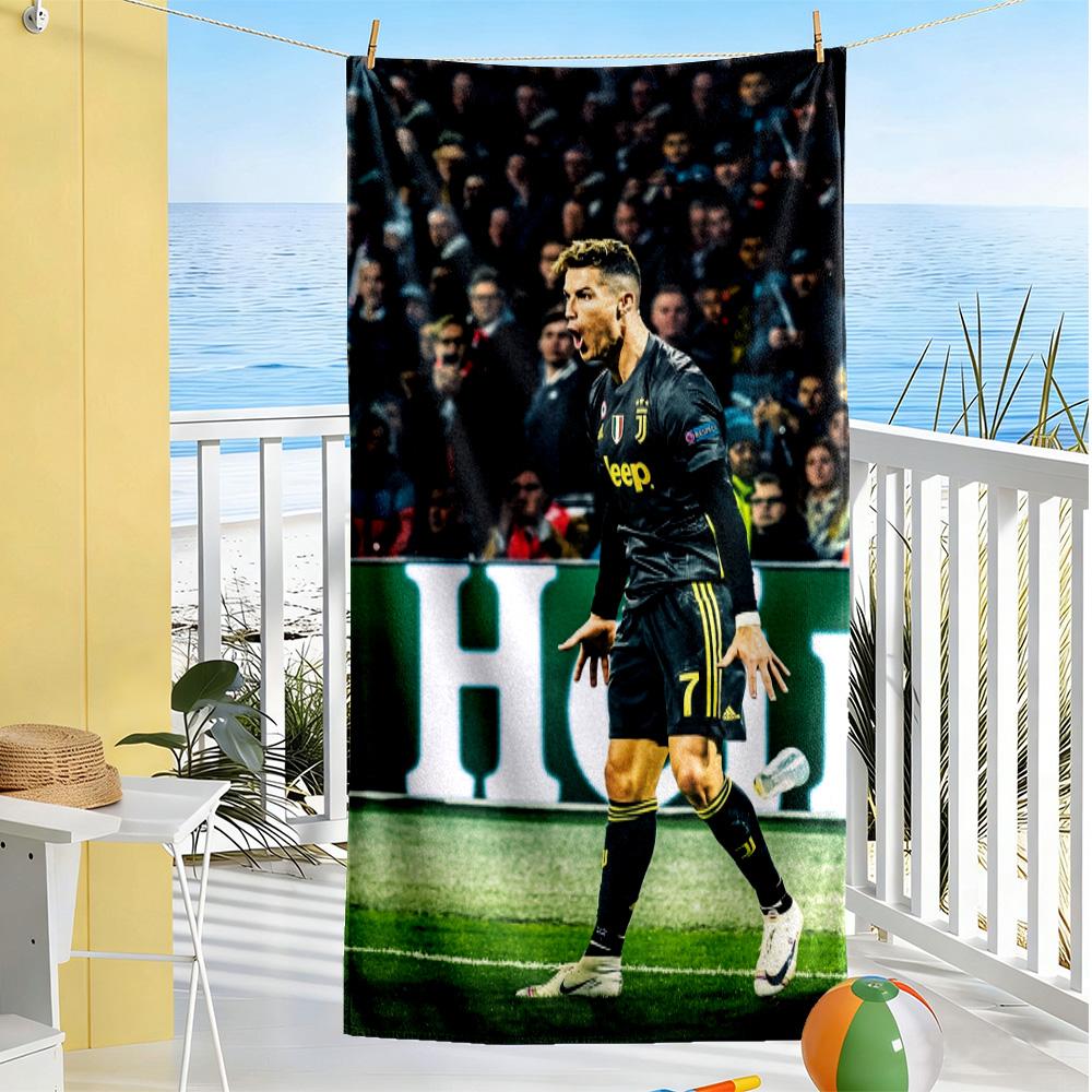 Ronaldo's Iconic Skills Beach Towel Soft Durable Quick-Dry Comfortable Lightweight