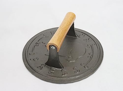 Castle Enterprise Пресс для бекона из чугуна Asahi, Круглый пресс для мяса, для коммерческого использования