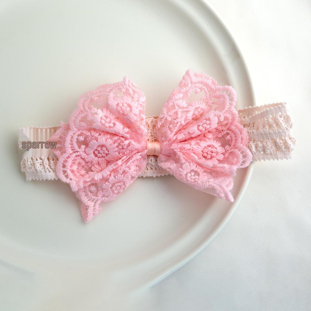 Baby Lace Headband - No-Pull Princess Bow for Girls