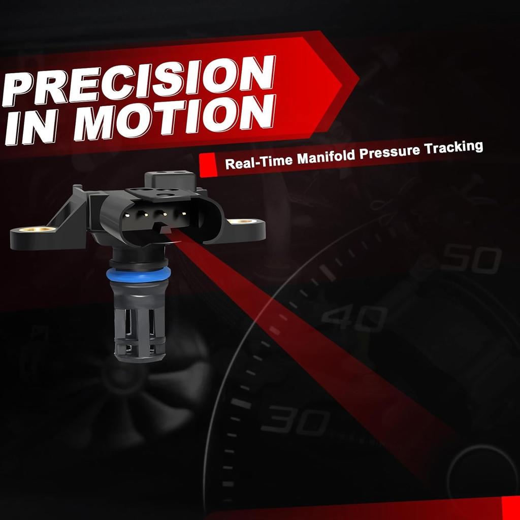 MAP Sensor Manifold Absolute Pressure 13627560063 13627585492 for BMW 2007-2016 335i X5 535i L6 3.0L, 2011-2015 550i 750Li V8 4.4L & 760Li V12 6.0L