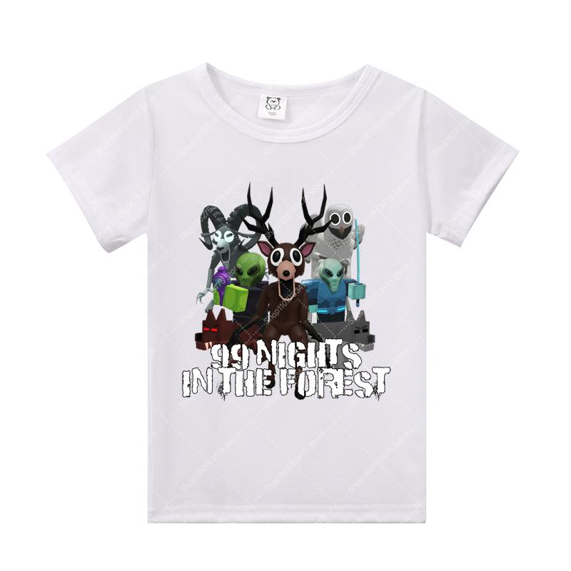 Hra 99 Nocí v Lesích Dětské Bavlněné Tričko Chlapec Krátký Rukáv Horní Díly Letní Ležérní Módní Tričko Oblečení Děti Anime Tričko