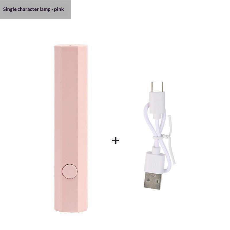 Mini Portable UV Nail Lamp Quick Dry Foldable Stand 2000mAh Long Battery for Home Travel Nail Art Beginners