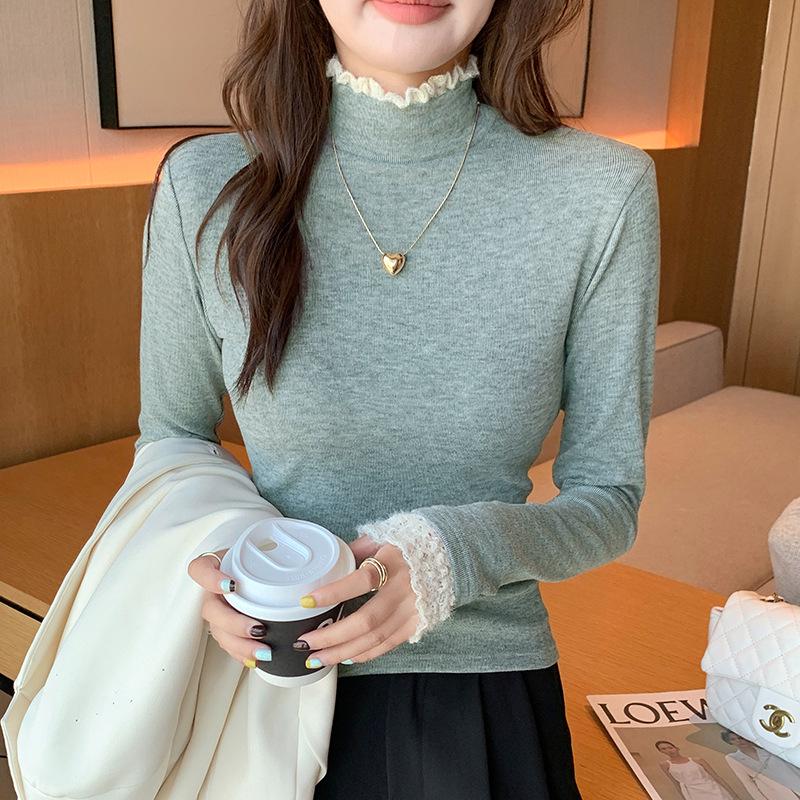 

Women s De Rong Fleece-Lined Long-Sleeve Base Layer T-Shirt: Cute, Flattering, Belly-Covering, Slim Fit for All Sizes. S