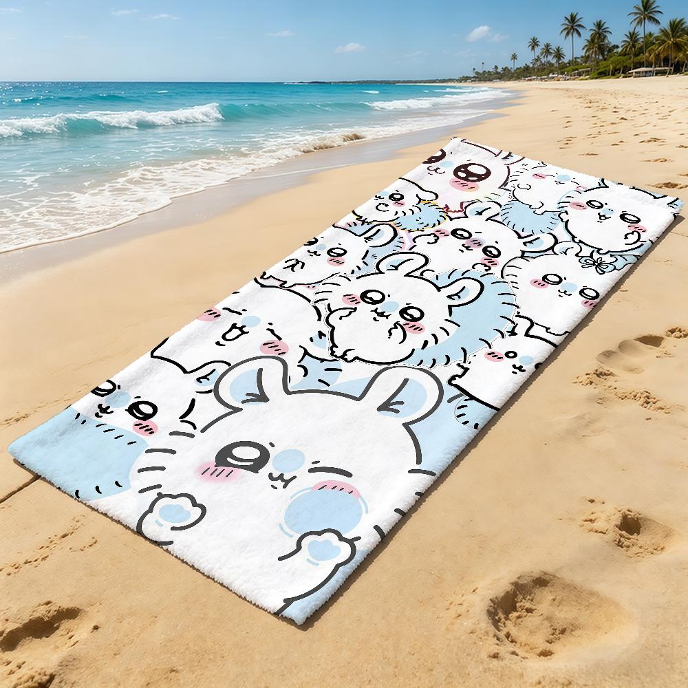 Towel Cartoon For Outdoor Camping Beach Towel Super Cute Absorbent Quick-Drying M-Momonga-Es Summer Towel