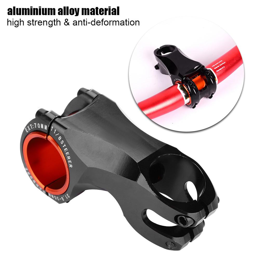 Mountain Bicycle  17 Degree Alunimium Alloy Bike Tube Stem 31.8mm Replacement (Black)