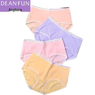 Deanfun Women's 95% Cotton Mid-Waist Boxer Briefs 4-Pack