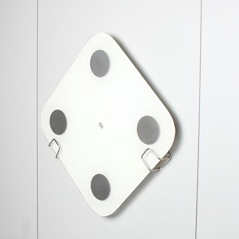 Wall-Mounted Scale Storage Rack - No-Trace Adhesive Bracket, Space-Saving Holder For Bathroom & Gym Scales