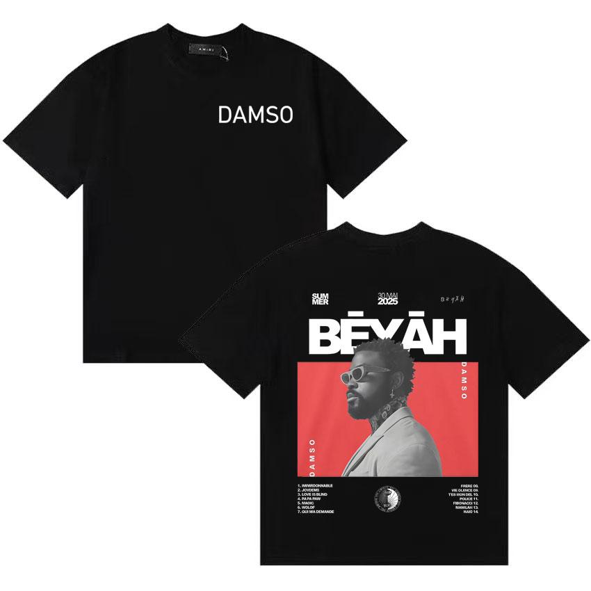 Singer Damso Summer Album Tshrit Fashion Oversized Cozy Gothic Short Sleeve T Shirt Unisex Women Retro Aesthetic Streetwear Clothes