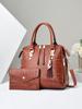 Women's child and mother bag, new large-capacity shoulder two-piece set, fashionable embossed crocodile pattern oblique span handbag.