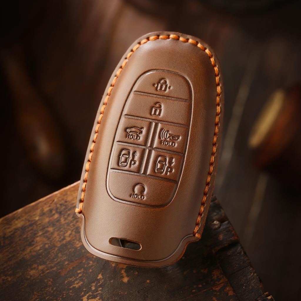 Car Key Case Suitable For Modern Car Key Case Staria/Sonata Sonata Leather Protective Case Buckle