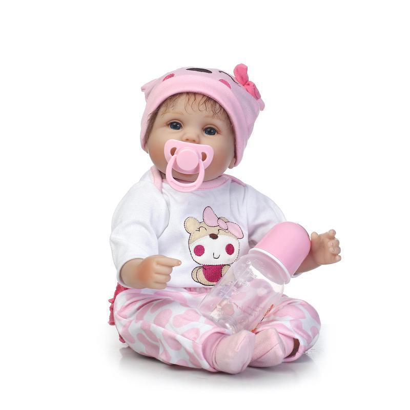 In Stock 40CM Realistic Reborn Baby Doll - Cute and Lifelike 40 cm розовый