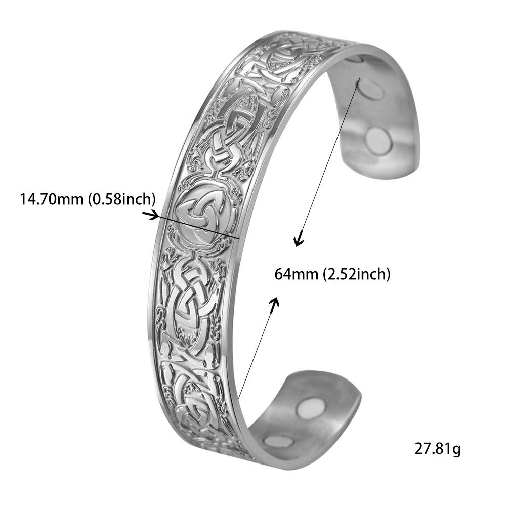 My Shape Vintage Viking Celtics Knot Bangles for Men Couple Stainless Steel Adjustable Open Cuff Bangle Bracelets Jewelry Male
