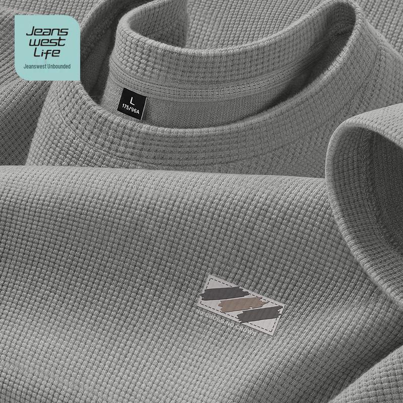 JEANSWEST LIFE Herren-T-Shirt mit Waffelstrick und kurzen Ärmeln