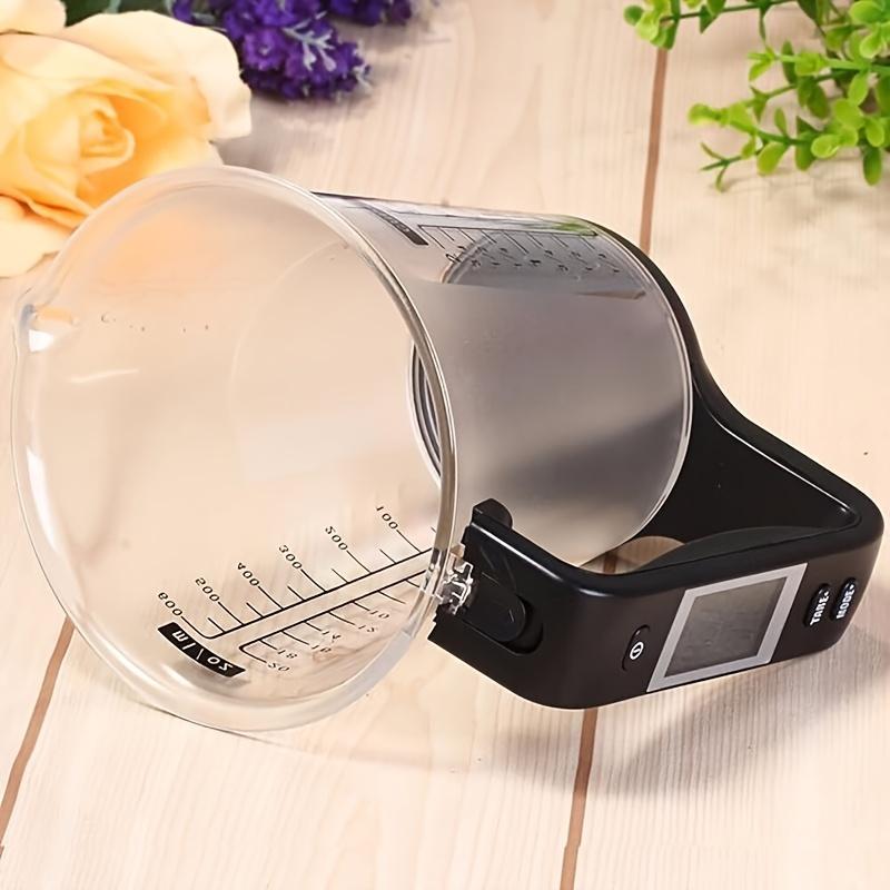 600ml Smart Measuring Cup with Thermometer , 6 in 1 Unit Conversion , Food Grade ABS Detachable Design , Real Time Monitoring from 0 to 40°C