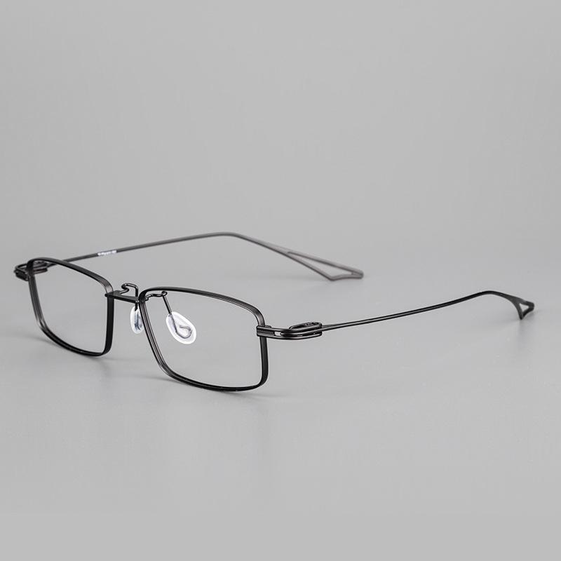 

Мужская оправа для очков ручной работы из чистого титана квадратной формы - Легкая, дизайн для большого лица