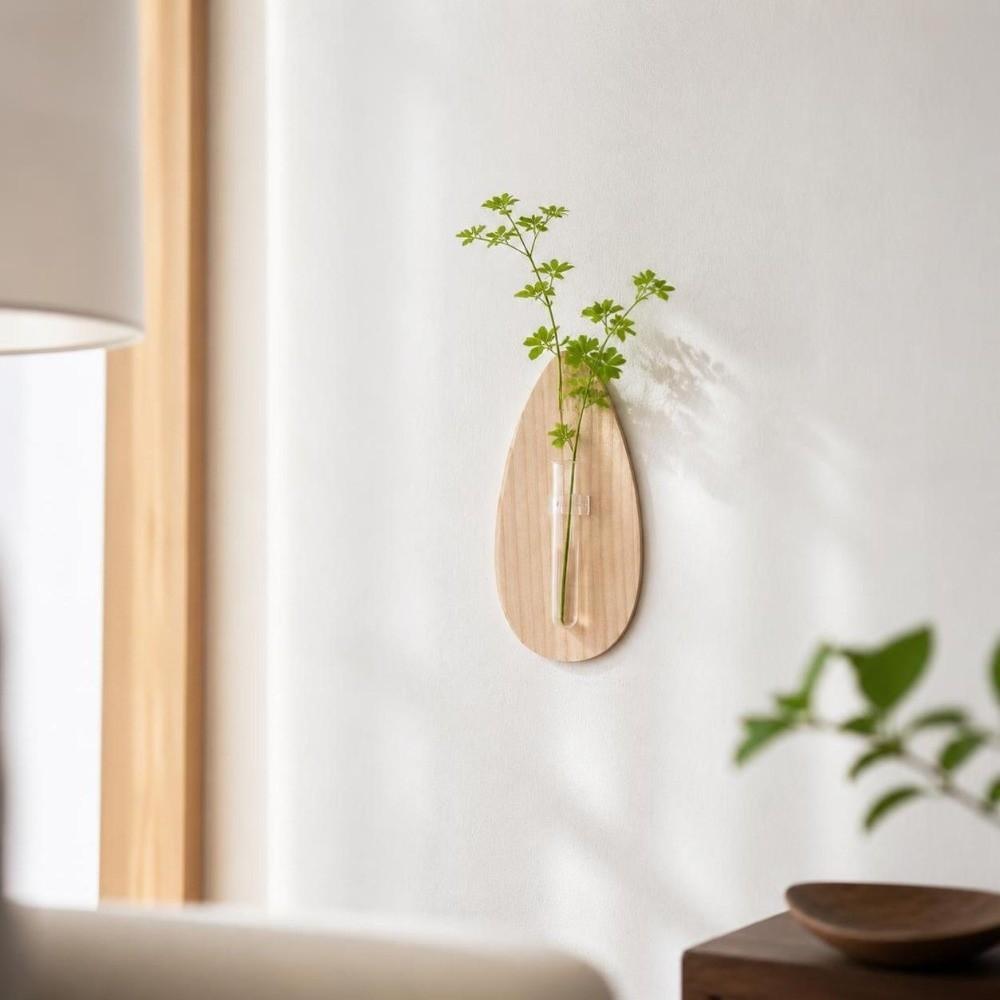 Home Ornaments Wall Decoration Wooden Flower Pot Minimalist Wall Mounted Planter  Home Decor