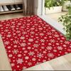Winter Snowflakes Carpet Rug Soft Washable Anti Slip Home Living Room Sofa Mats Personalized Christmas Rug