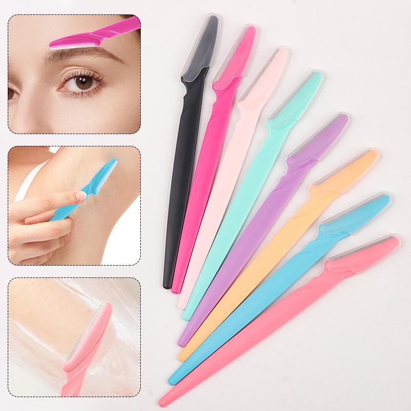Stainless Steel Eyebrow Razor Makeup Shaver - 12/25/60PCS for Home & Salon Use