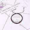 Tiger's Eye Morse Code Bracelet Unisex Black Iron Stone Separator Rope Weaving Obsidian Morse Code Bracelet