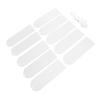 11 Pcs Set Acrylic Blanks Clear Rectangular Acrylic Place Cards with White Ribbon for Wedding Birthday Party